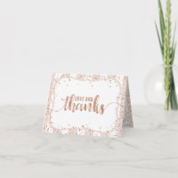 Sand Stripes & Rose Gold Confetti Thank You