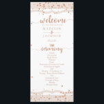 Sand Stripes & Rose Gold Confetti Wedding Program<br><div class="desc">Stripes Background colour can be changed to any colour you like! Just click the customise Link & Scroll down to the background colour area to select your custom colour for the front and back of the product. Sand Stripes & Rose Gold Confetti Program With trendy brush script font! ~ Check...</div>