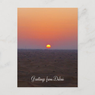 sand sunset postcard