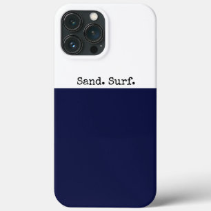 SAND SURF Modern Dark Navy White Colour Block iPhone 13 Pro Max Case