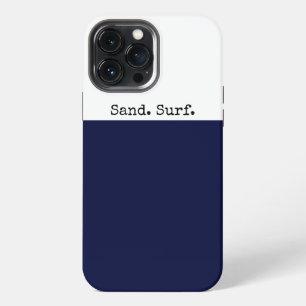 SAND SURF Modern Dark Navy White Colour Block iPhone 13 Pro Max Case