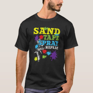 Sand Tape Spray Repeat Car Detailing Auto Body Pai T-Shirt