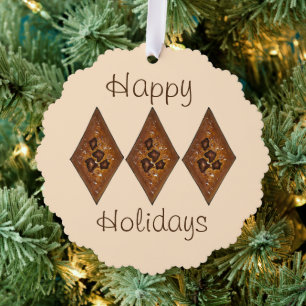Sand Tart Christmas Cookies Baking Happy Holidays Tree Decoration Card