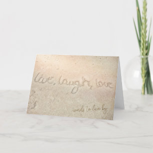 SAND TEXTING Greeting Card