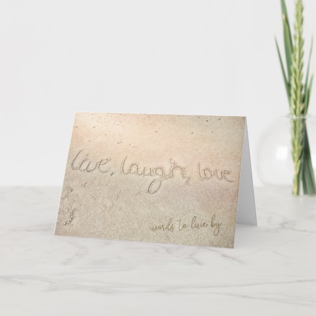 SAND TEXTING Greeting Card (Front)