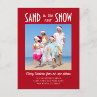 Sand the New Snow Photo Red Moving Announcement
