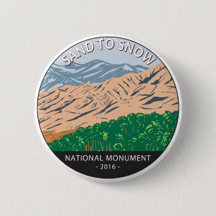 Sand to Snow National Monument California Vintage 6 Cm Round Badge
