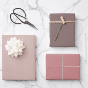 Sand, Umber, and Blush Wrapping Paper Sheet