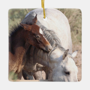 Sand Wash Basin Wild Horses Ceramic Ornament