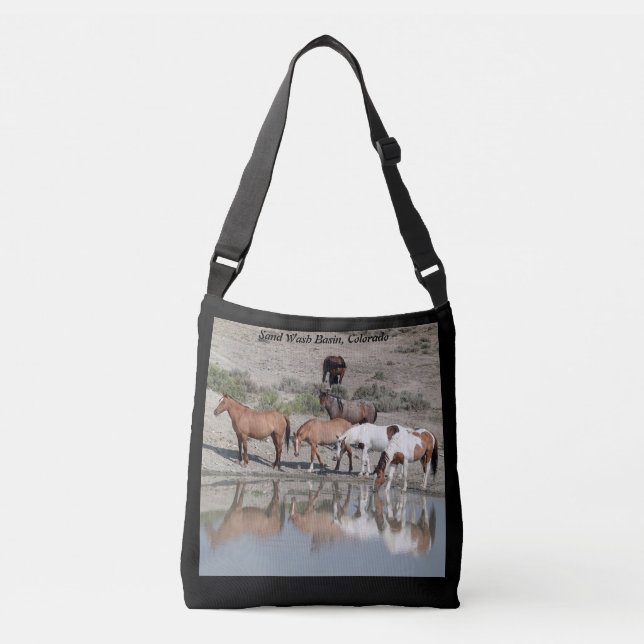 Sand Wash Basin Wild Horses Crossbody Bag (Front)
