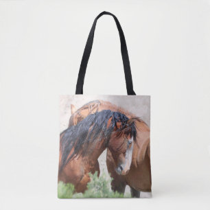 Sand Wash Basin Wild Horses Tote Bag