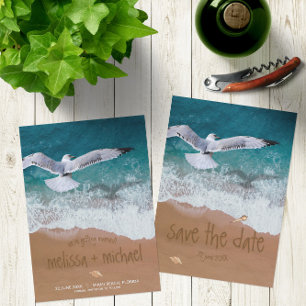 Sand Writing 🌊🐚 Beach Save the Date