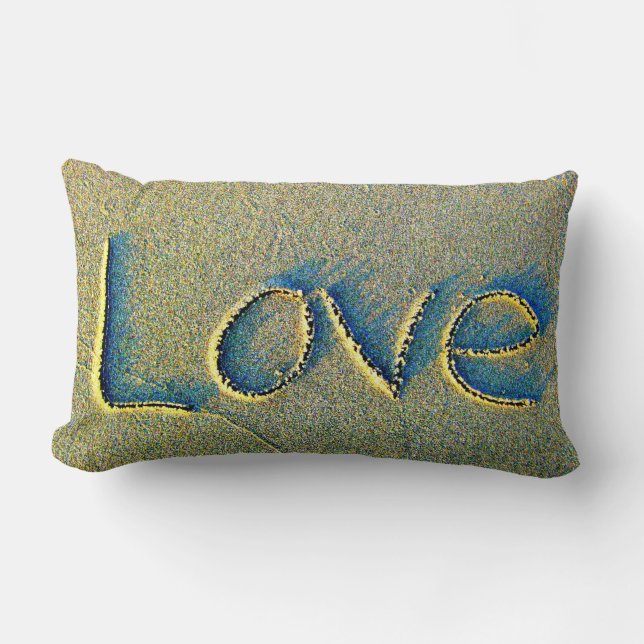 Sand Writing Love Pillow (Front)