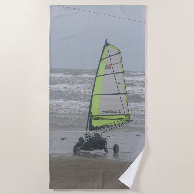 Sand Yachting Beach Towel (Front)