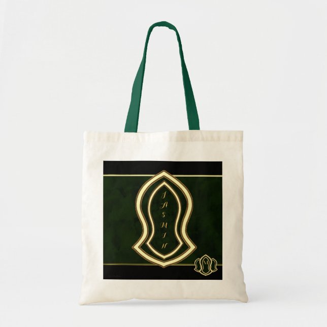 Sandal Of The Prophet (Green) Marble & Gold Tote Bag (Front)
