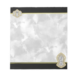 Sandal Of The Prophet (White) Marble & Gold Notepad