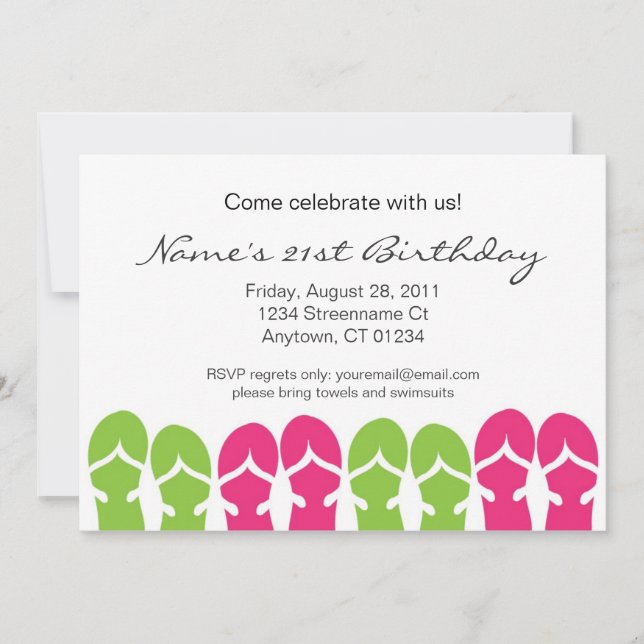 Sandal Soiree Invitation (Front)