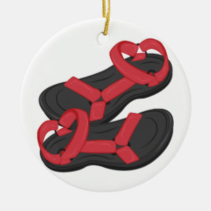 Sandals Ceramic Ornament