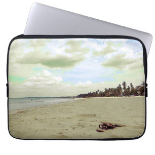 Sandals on Tropical Beach Laptop Sleeve