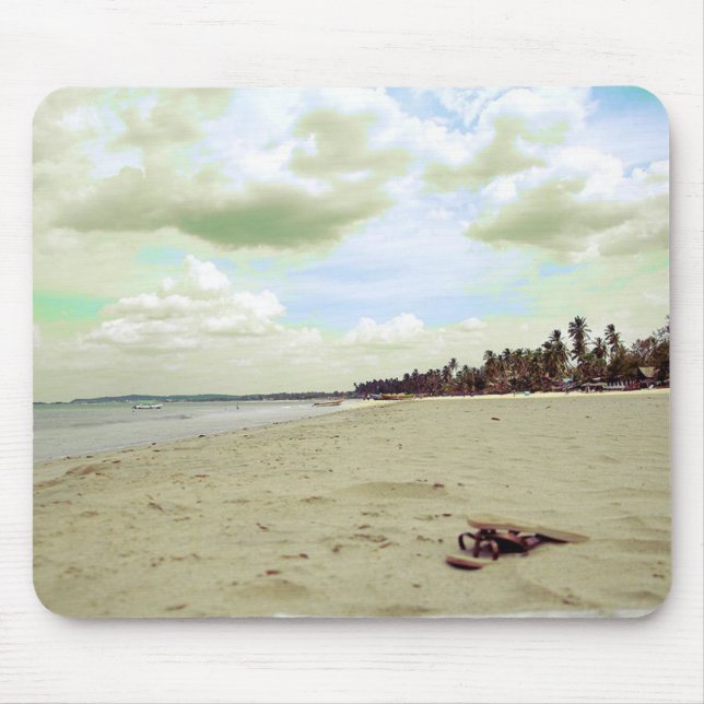 Sandals on Tropical Beach Mouse Pad (Front)