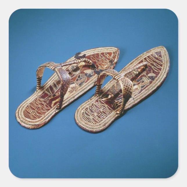 Sandals, Tomb of Tutankhamun, New Kingdom Square Sticker (Front)