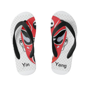 Sandals with Bejing Opera Facial Makeup Yin Yang