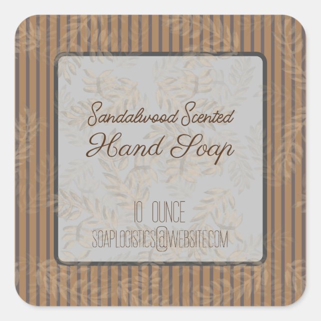 Sandalwood Soap  Square Sticker (Front)