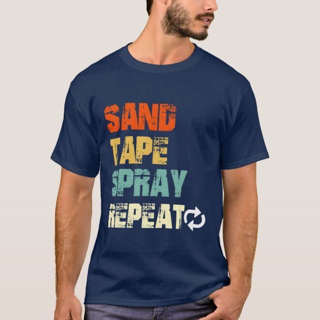 Sandape Spray Repeat Automotive Car Painters Gif g T-Shirt (Front)