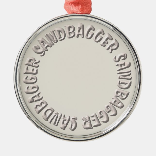 Sandbagger Award medal Metal Ornament (Front)