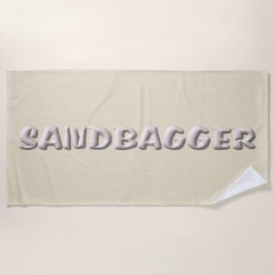 Sandbagger cream beach towel