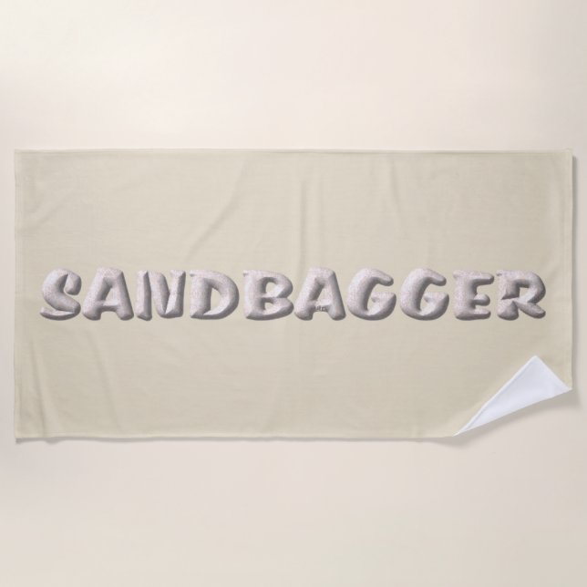 Sandbagger cream beach towel (Front)