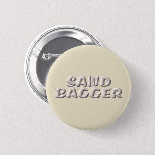 Sandbagger cream button (Front & Back)