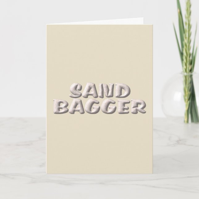 Sandbagger cream greeting card (Front)