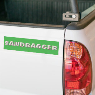 Sandbagger green bumper sticker