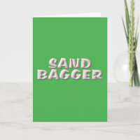 Sandbagger green greeting card