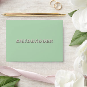 Sandbagger green small envelopes centre