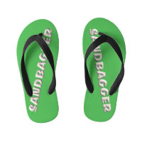 Sandbagger green toddler flip flops
