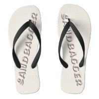 Sandbagger white sands wide flip flops