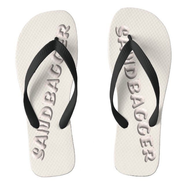 Sandbagger white sands wide flip flops (Footbed)
