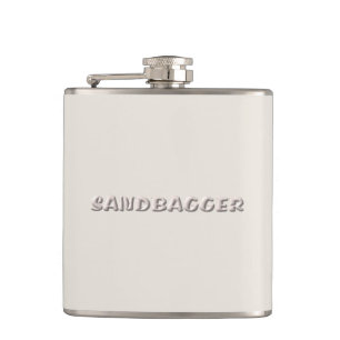 Sandbagger white sands wrapped flask