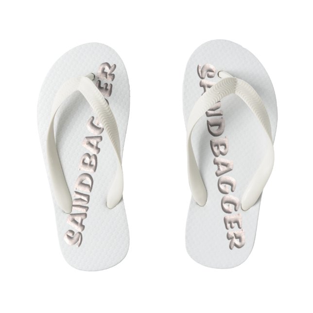 Sandbagger white toddler flip flops (Footbed)