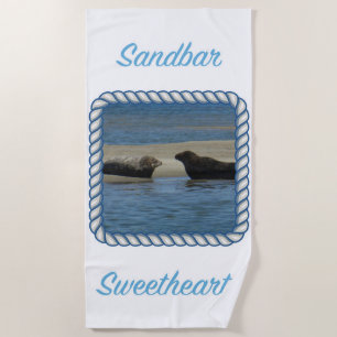 Sandbar Sweethearts Beach Towel