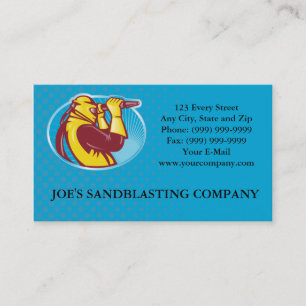 Sandblaster Sandblasting Business Card