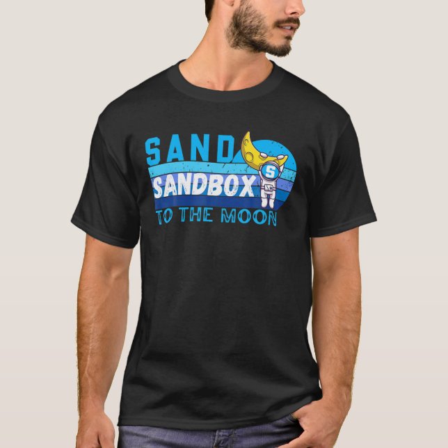 Sandbox To The Moon, Sandbox Crypto, Sandbox Vinta T-Shirt (Front)