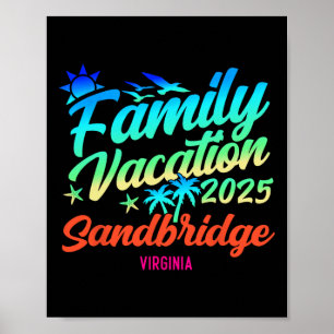 Sandbridge Beach Virginia Family Vacation Matching Poster