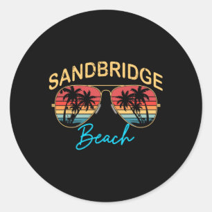 Sandbridge Beach Virginia Men Women Souvenir Surfb Classic Round Sticker