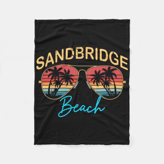 Sandbridge Beach Virginia Men Women Souvenir Surfb Fleece Blanket (Front)