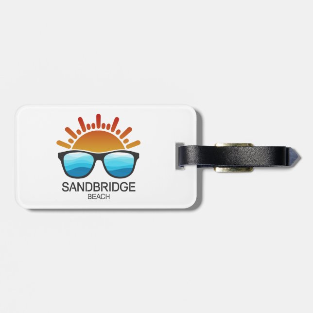 Sandbridge Beach Virginia Sunglasses Luggage Tag (Back Horizontal)