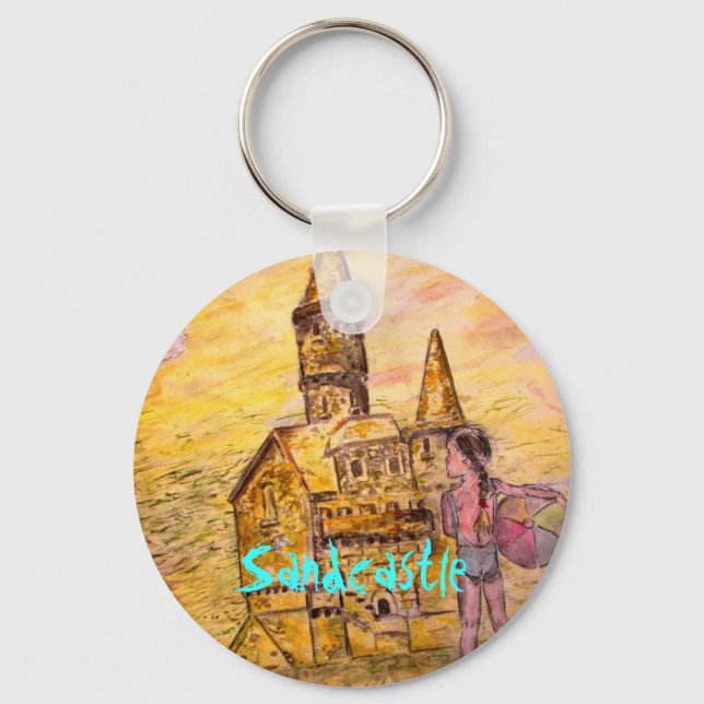 Sandcastle Art Key Ring (Front)