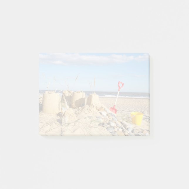 Sandcastle At Beach Post-it Notes (Front)